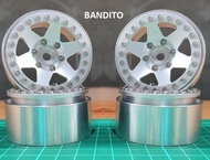 SALE TERBATAS!!! Bandito Velg Beadlock Aluminium V6 Silver 1.9 Wheels