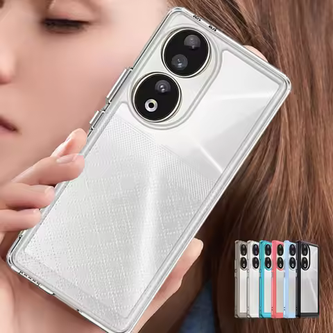 For Honor 90 Case Cover Huawei Honor 90 Capas New Armor Back Bumper Shockproof Transparent Colour Cl