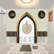 [LOCAL] 3D LASER ISLAMIC MIHRAB FULL SCALE Self Adhesive Wallpaper Sticker