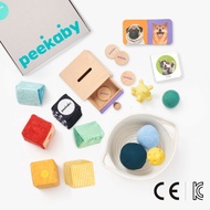 [Peekaby] 6-12 Months Developmental Play Kit 4 in 1 | Montessori-inspired Baby Learning Toys for Bra