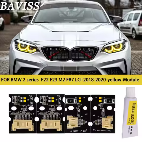 for BMW M2 F87 LCI M2C 2 series Lemon CSL Yellow DRL multicolor LED boards F22 F23 daytime running l