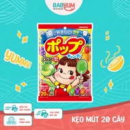 Japanese Fujiya Pop Candy 20 sticks - Supports anti-cavity, easy-to-eat fruit flavor