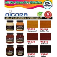 NICORA Woodsheen Water Based Varnish Wood Paint for Wood Painting 320ml