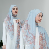 HARRAMU Kerudung Model Baru Laura Biru Hijab Paris Premium Voal Segi Empat Terbaru Kekinian | Jilbab
