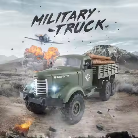 Jjrc Q60 Q75 1:16 Rc Car Simulation Thaad Six Wheel Military Truck Model Off-Road Climbing Children'