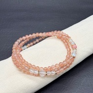 Zen | 108念珠 108 Beads 太陽石 月亮石 紅紋石 心經(白水晶)