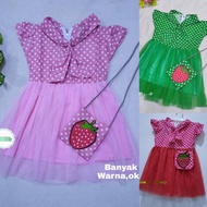 Out Of AD82 Children's DRESS ️ 1 2 Years ️ REAL PIC ️ Cute Children's DRESS TUTU POLKA FREE PREMIUM 