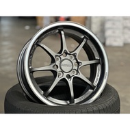 NEW 15X6.5J AOW CE28 Rim (set of 4) Flat Gunmetal 4X100 for Axia Bezza NBox Myvi Vios Yaris City Jaz