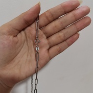 926 Sterling Silver Necklace Women Chain, Paper Clip Chain Jewelry Gift Men Custom Accessories