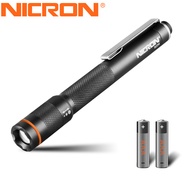 NICRON LED Flashlight B22/F72r Color Match Pen Flashlight zoom focus flashlight 120LM/450LM 125meter