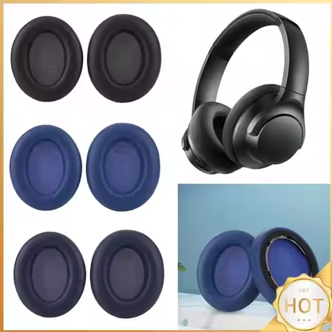 Replacement Ear Pads Cushions Memory Foam Protein Leather Earpads for Anker Soundcore Life 2 Q20 Q20