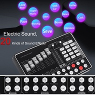 USB 20 Sound Effects Webcast Live Sound Card USB Headset Microphone Bluetooth Sound Card  Interface External for Studio Stage Home