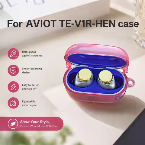 Clear Case for AVIOT TE-V1R-HEN Earbuds Cover Anti-Scratch Protective Shell Wireless Bluetooth Earph