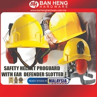 SAFETY HELMET PROGUARD YELLOW WITH EAR DEFENDER  SLOTTED 9005