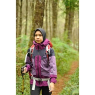 JAKET GUNUNG GRIZZLY OUTDOOR WOMEN SERIES JAYAGIRI-SE PURBPLE-NAVY