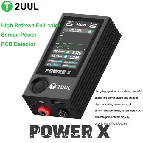 2UUL Power X High Refresh Full-color Screen Power PCB Detector : Digital Display, Curve, And Pointer