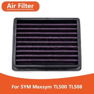 Air Filter For SYM Maxsym TL500 TL508 LT 500 508 Motorcycle High Flow Air Filter Washable Intake Cle