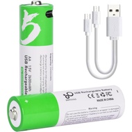 USB AA Lithium ion Rechargeable Battery, 1.5V 2600mWh Rechargeable AA Battery, 1.5 H Fast Charge, 1200 Cycle with Type C