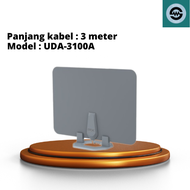 Antena TV Digital Analog Indoor Dinding DVBT2+Booster PX UDA-3100A/Tv box digital/Tv box untuk tv tabung/Tv box android/Tv box smart tv/Antena digital tv tabung/Antena digital set top box/Antena tv digital/Antena tv digital set to box