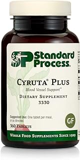 Standard Process Cyruta Plus - Whole Food Cholesterol Supplements, Immune Support, Heart Health, Blood Circulation, and Blood Sugar Support with Glucose, Ascorbic Acid, and Oat Flour - 360 Tablets