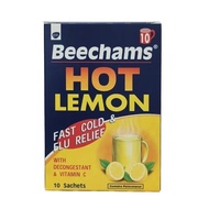 GSK Meizhan Hot Lemon - 10 Pack Relief for Headaches & Nasal Congestion Due to Colds