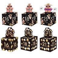 UECECY Birthday Money Box, Birthday  Happy Birthday Cash Pull Gift Boxs, Fuuny 16th 18th 21st Creati