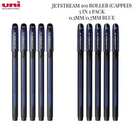 【Uni】Jetstream 101 Capped Roller Ball Point Pen 0.5 mm 0.7mm SX-101 Blue Ink 5pcs per pack