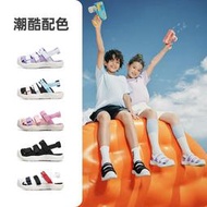 Metis Skechers童鞋夏季新款男女童中大童沙灘鞋兒童包頭運動涼