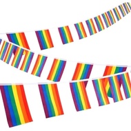 Rainbow Flag Colorful LGBT PRIDE Pendant Pennant Bunting String Fla