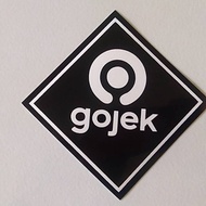 Black gojek motorcycle Sticker Sticker Motor