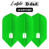 L STYLE SLIM DART FLIGHTS - (L6 SLIM) GREEN L Flight PRO L6 SLIM DARTS FLIGHT (SAYAP ARROW)