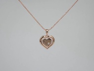 Peninsula 玫光之心 天然鑽石 18K玫瑰金項鍊【美麗華專櫃】