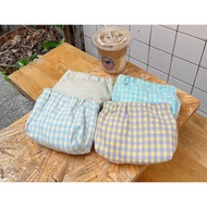 Cosmetic Pouch/ Make Up Pouch/ Coin Pouch/ Key Pouch/ Pouch Organizer /Handmade Checkered Snap Pouch