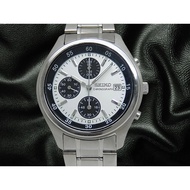 Seiko Chronograph 7T92-0CC0 Quartz Panda Dial Stainless Steel Bracelet 2004 Men's Watch