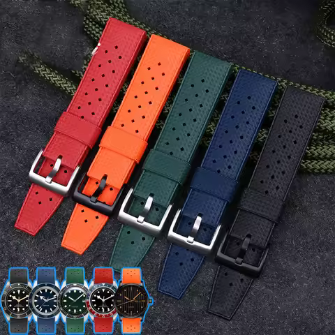 Tropic Rubber Watch Strap 20mm 22mm Band Correa For SEIKO SRP777J1 HUAWEI GT2 HONOR High Quality Div