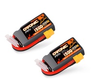OVONIC Lipo Battery 11.1V 120C 1500mAh 3S RC Battery with XT60 Plug for FPV Racing Drone Quadcopter 