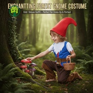 ZILUOLAN Child Boys Dwarf Cosplay Costume, Dress Up Xmas Suit Seven Dwarfs Gnome Costume,  Fairy Tal