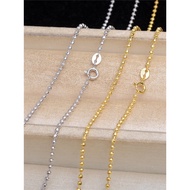 18K Gold chain Curved Knife Bead Chain 925 Silver Starlight Diamond Chain Necklace Women Plated 18k 