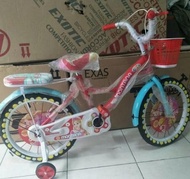 Sepeda Speda Mini Anak Perempuan Cewek 3 4 5 Tahun MONTANA+ Roda Bantu