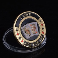 Poker Card Guard Protector Poker Card Metal Souvenir Lucky Coin Poker Game Holdem Accessories Chip C