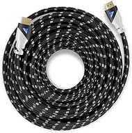 Aurum Ultra 4K HDMI Cable 50 ft Braided High-Speed HDMI Cord Supports TV, Gaming, Ethernet, HDR, ARC, UHD, 3D, HDTV, 10.2 Gbps Compatible with PC, Laptop PS3, PS4, Xbox, Roku, Blue-ray, 1 Pack