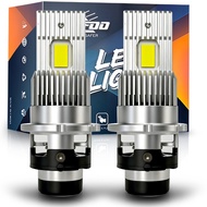 TUFFOO 1Pair D2S/D2R/D4S/D4R Car LED Headlight Bulb 6000K - White DC12V