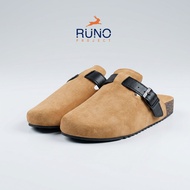 Boston Beige Two Tone Mules Clog Classic Sole Runo Project - Men's Footbed Cork Birken Model Sandals