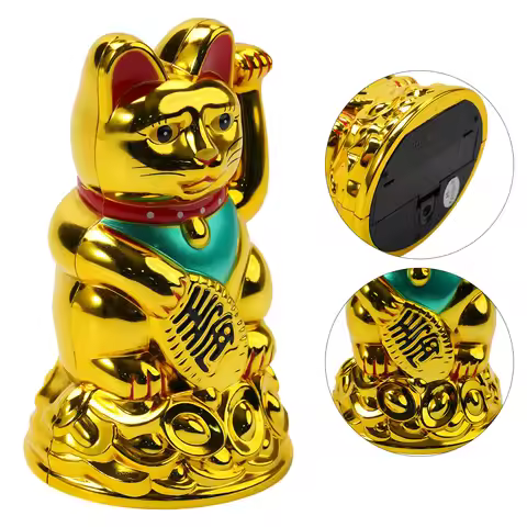 1PC Chinese Lucky Cat Maneki Neko Beckoning Cats Money Cats Waving Arm 4.5/6.5 Inch For Home Office 