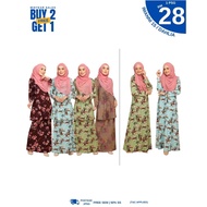 JUBAH MUSLIMAH IRONLESS TANPA GOSOK (DAHLIA)