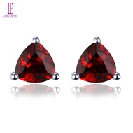Lohaspie Đồ Trang Sức Chính Hãng 1.8 Carats Bông tai bạc 925 Bạc Ngọc Thạch Lựu tự nhiên khuyên nụ c