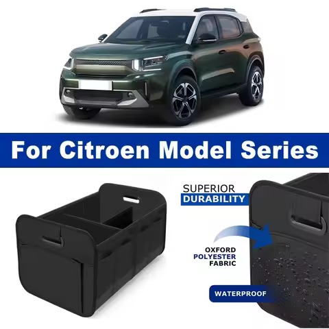 Foldable Car Organizer Portable Storage Box With Side Net for Citroen C3 C4 C4L C5 C6 Berlingo Jumpy