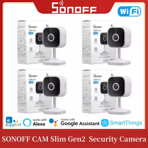 SONOFF CAM Slim Gen2 1080P HD WiFi Smart Home Security Camera Motion Alerts With Night Vision Work W