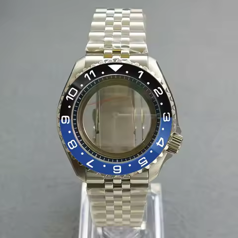 42mm SKX007 Case Dome Double Sapphire Glass Fits NH35 NH36 4R 7S26 Movement for 28.5mm Dial Cases Wi