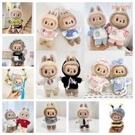 Only Clothes 17cm Labubu Doll Clothes Fashion Dress And Hoodies Leisure Suit Headgear Stuffed Dolls Accessories Cos Gift Anime Plush